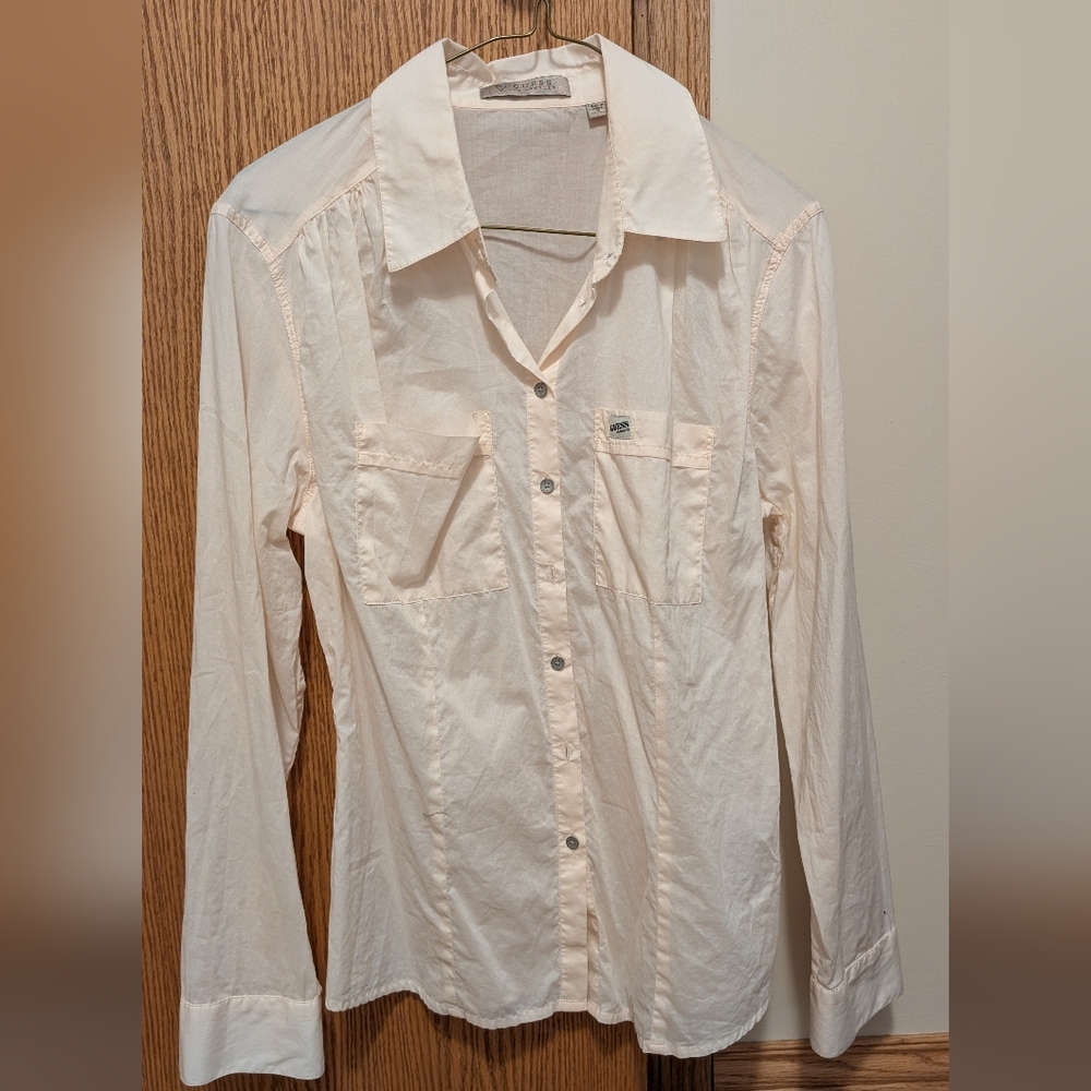 GUESS Button Up Light Pink Size S